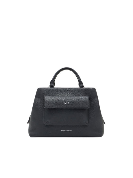 Borsa Armani a mano con tasca frontale a patta e chiusura con zip Donna - Nero