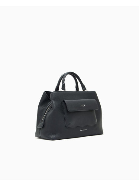 Borsa Armani a mano con tasca frontale a patta e chiusura con zip Donna - Nero Armani  Angolo dello Sport