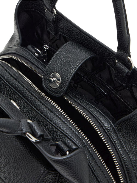 Borsa Armani a mano con tasca frontale a patta e chiusura con zip Donna - Nero