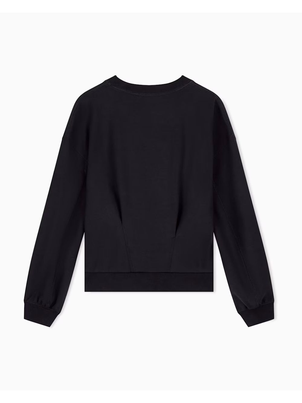 Felpa Armani regular fit in tessuto scuba di viscosa stretch Donna - Nero