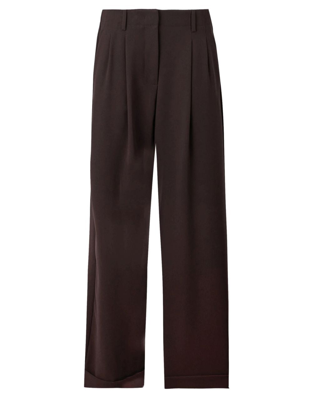 Pantalone Armani over in crepe riciclato con cintura Donna - Marrone