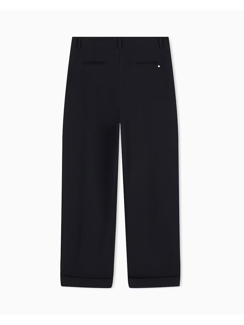 Pantalone Armani over in crepe riciclato con cintura Donna - Nero