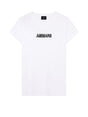 T-shirt Armani Up For Party slim fit in cotone con logo Donna - Bianco