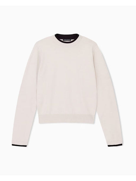 Pullover Armani regolare in maglia misto viscosa lana e cashmere Donna - Bianco