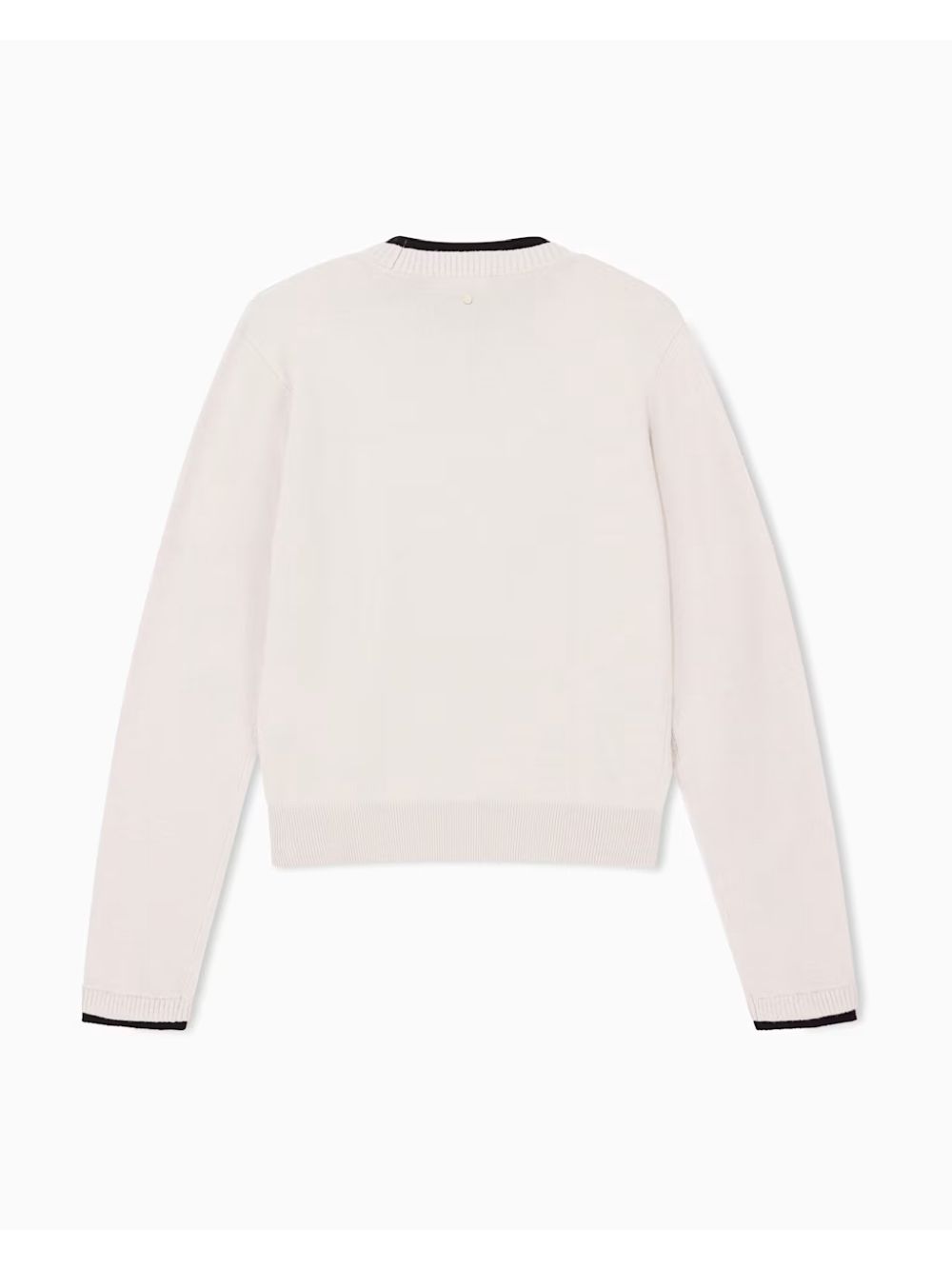 Pullover Armani regolare in maglia misto viscosa lana e cashmere Donna - Bianco