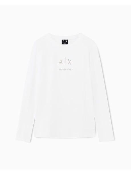 T-shirt Armani vestibilità regolare in jersey cotone organico Donna - Bianco