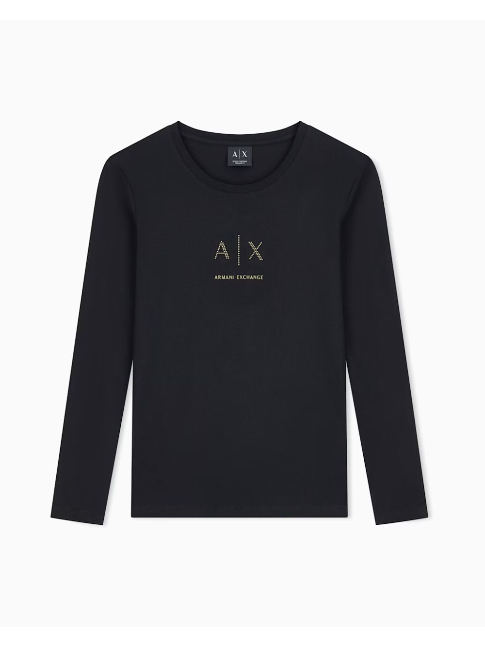 T-shirt Armani vestibilità regolare in jersey cotone organico Donna - Nero