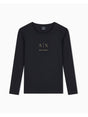 T-shirt Armani vestibilità regolare in jersey cotone organico Donna - Nero
