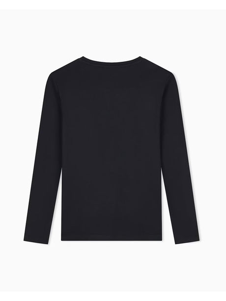 T-shirt Armani vestibilità regolare in jersey cotone organico Donna - Nero