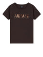 T-shirt Armani over in jersey di cotone Donna - Marrone