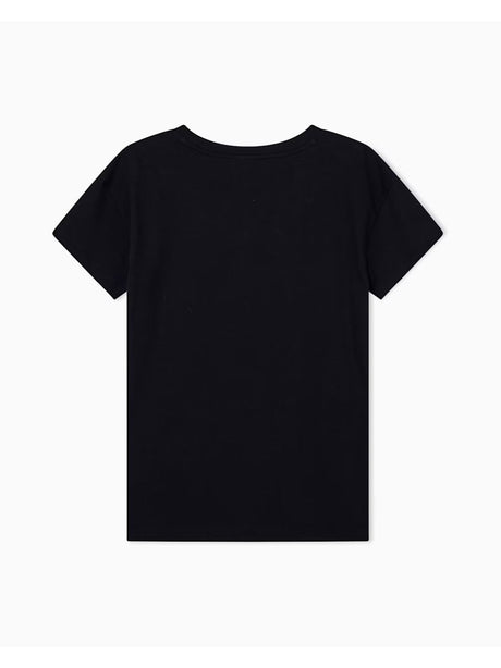 T-shirt Armani over in jersey di cotone Donna - Nero