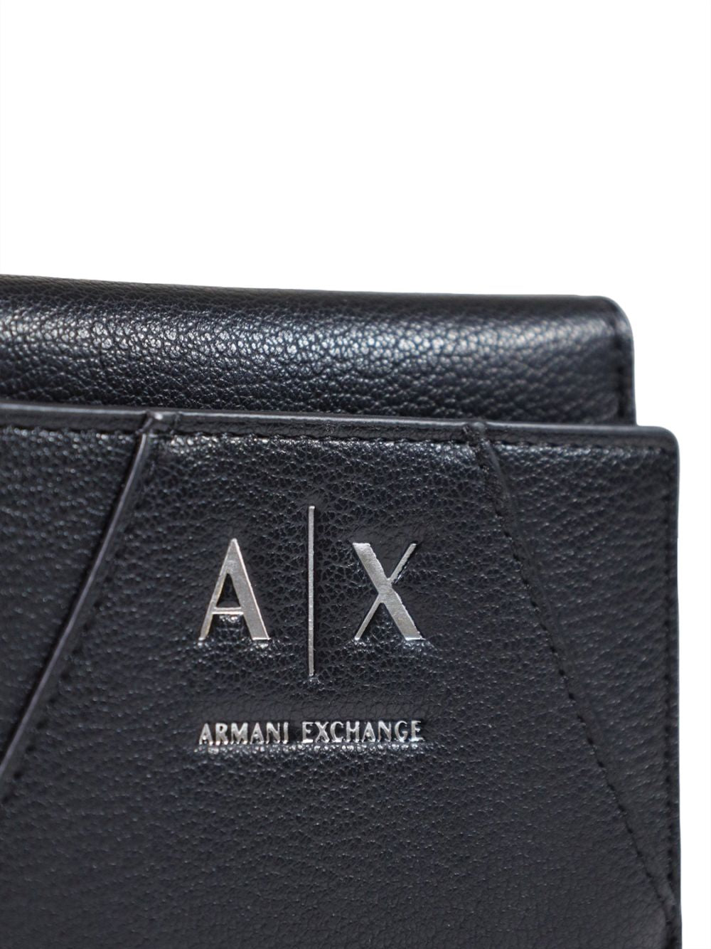 Portafoglio Armani con logo a contrasto Donna - Nero