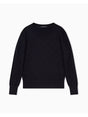 Pullover Armani girocollo in viscosa e cotone con motivo a rilievo Donna - Nero