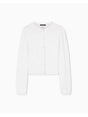 Cardigan Armani girocollo in viscosa riciclata con bottoni Donna - Bianco