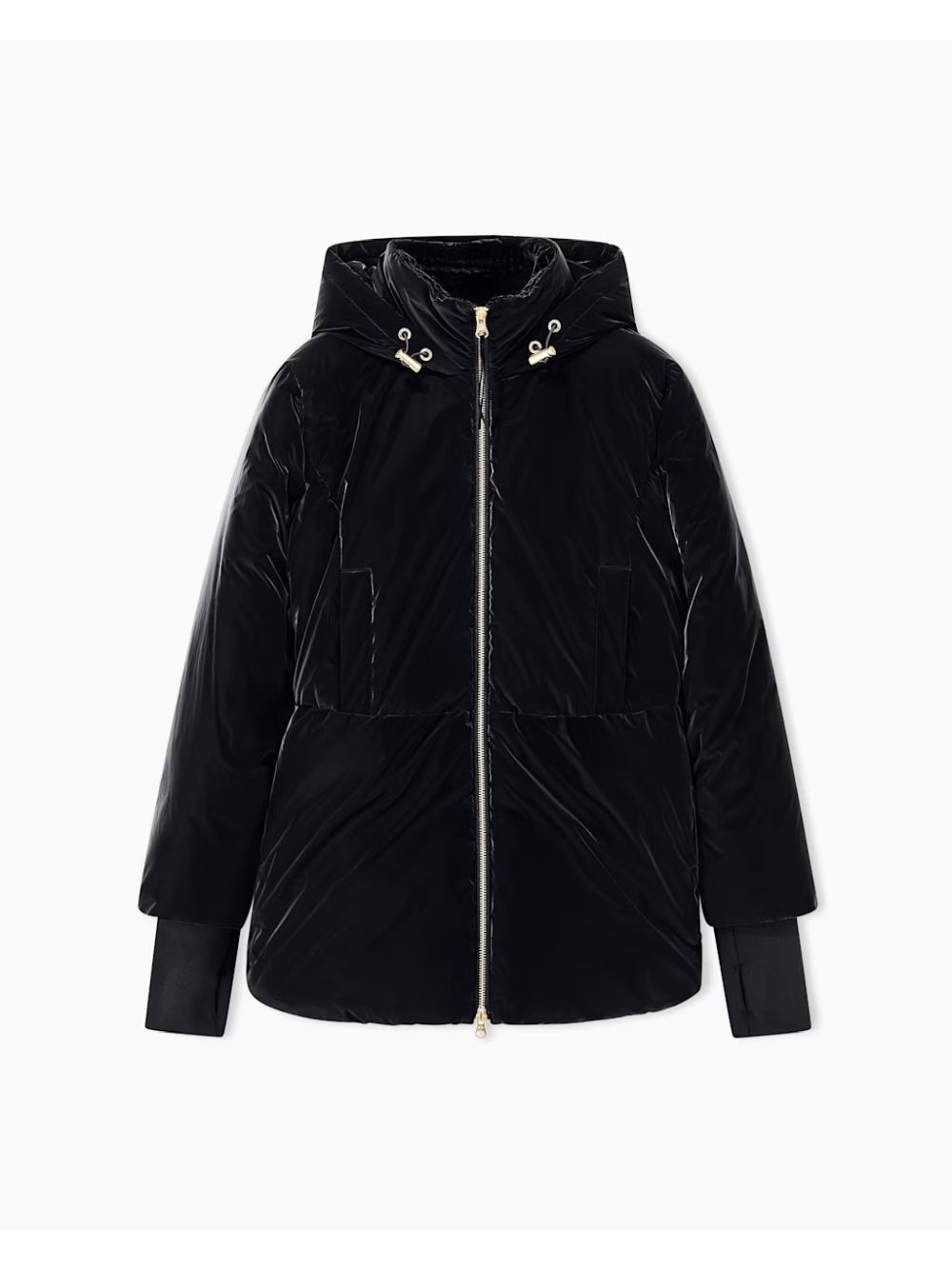 Giubbotto Armani Up For Party effetto velluto con cappuccio Donna - Nero