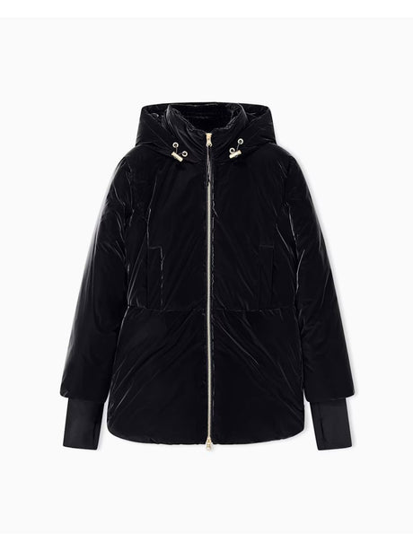 Giubbotto Armani Up For Party effetto velluto con cappuccio Donna - Nero