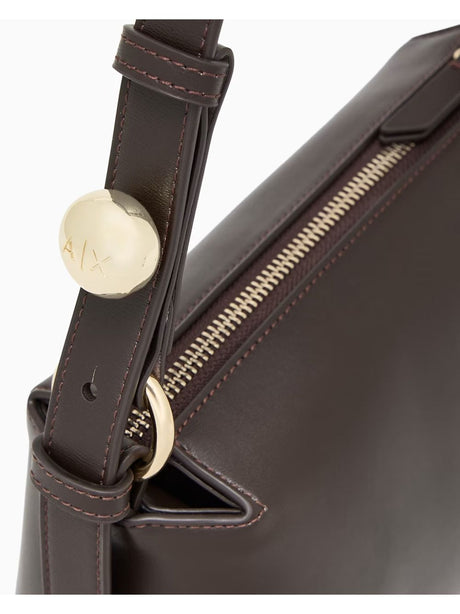 Borsa Armani con tracolla regolabile e logo Donna - Marrone