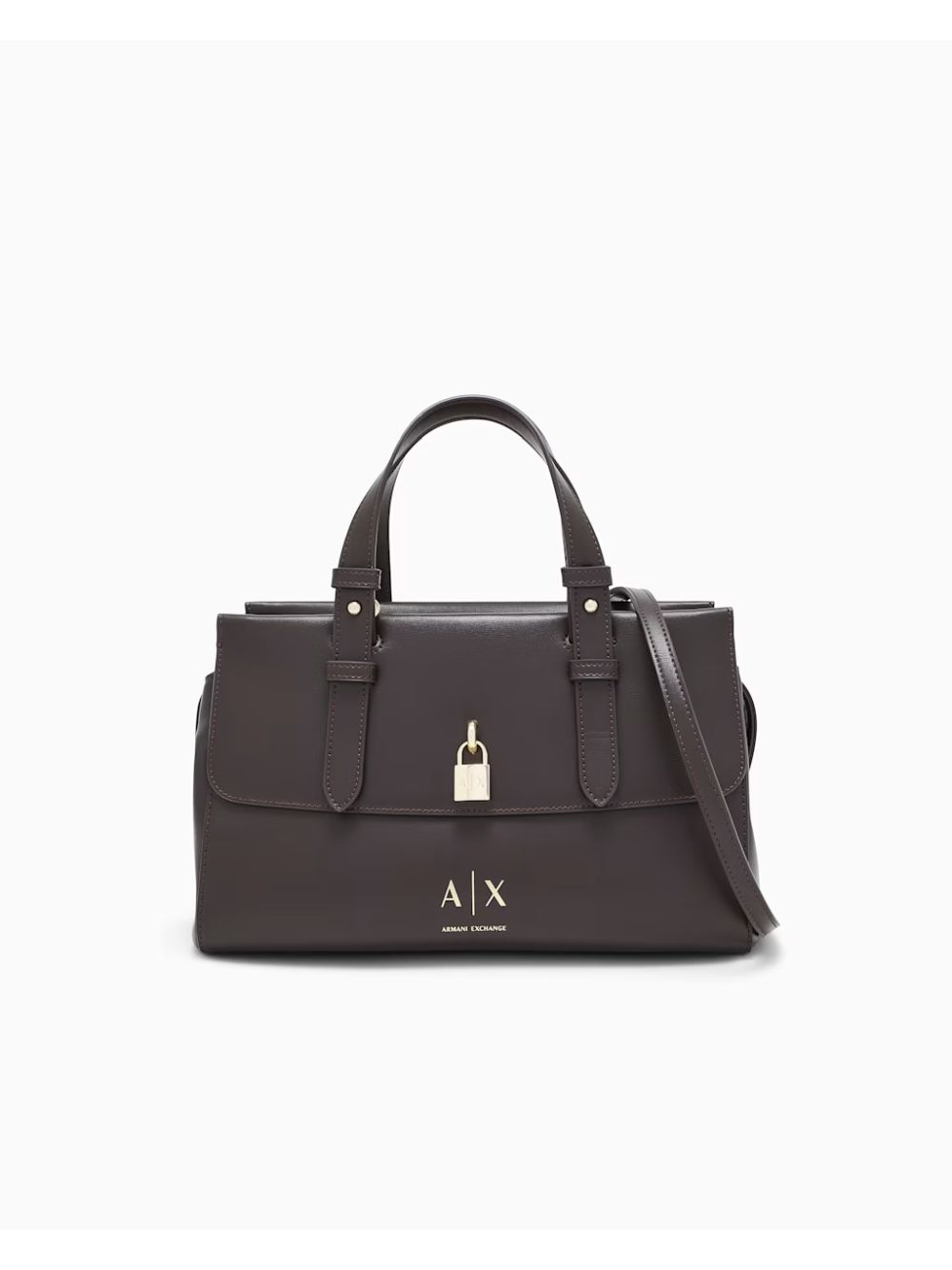 Borsa Armani con doppi manici e logo Donna - Marrone