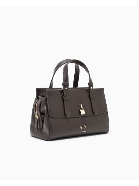 Borsa Armani con doppi manici e logo Donna - Marrone