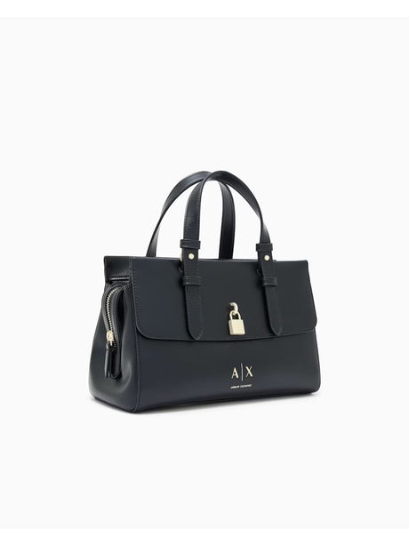 Borsa Armani con doppi manici e logo Donna - Nero