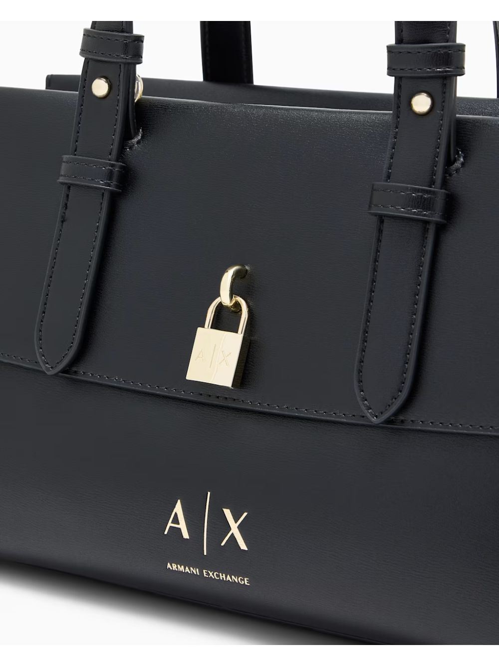 Borsa Armani con doppi manici e logo Donna - Nero
