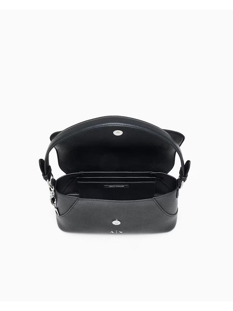 Borsa Armani Isabel con manico e chiusura a patta Donna - Nero