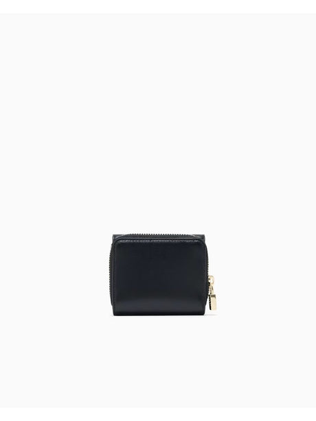 Portafoglio Armani Alice con zip e logo a contrasto Donna - Nero