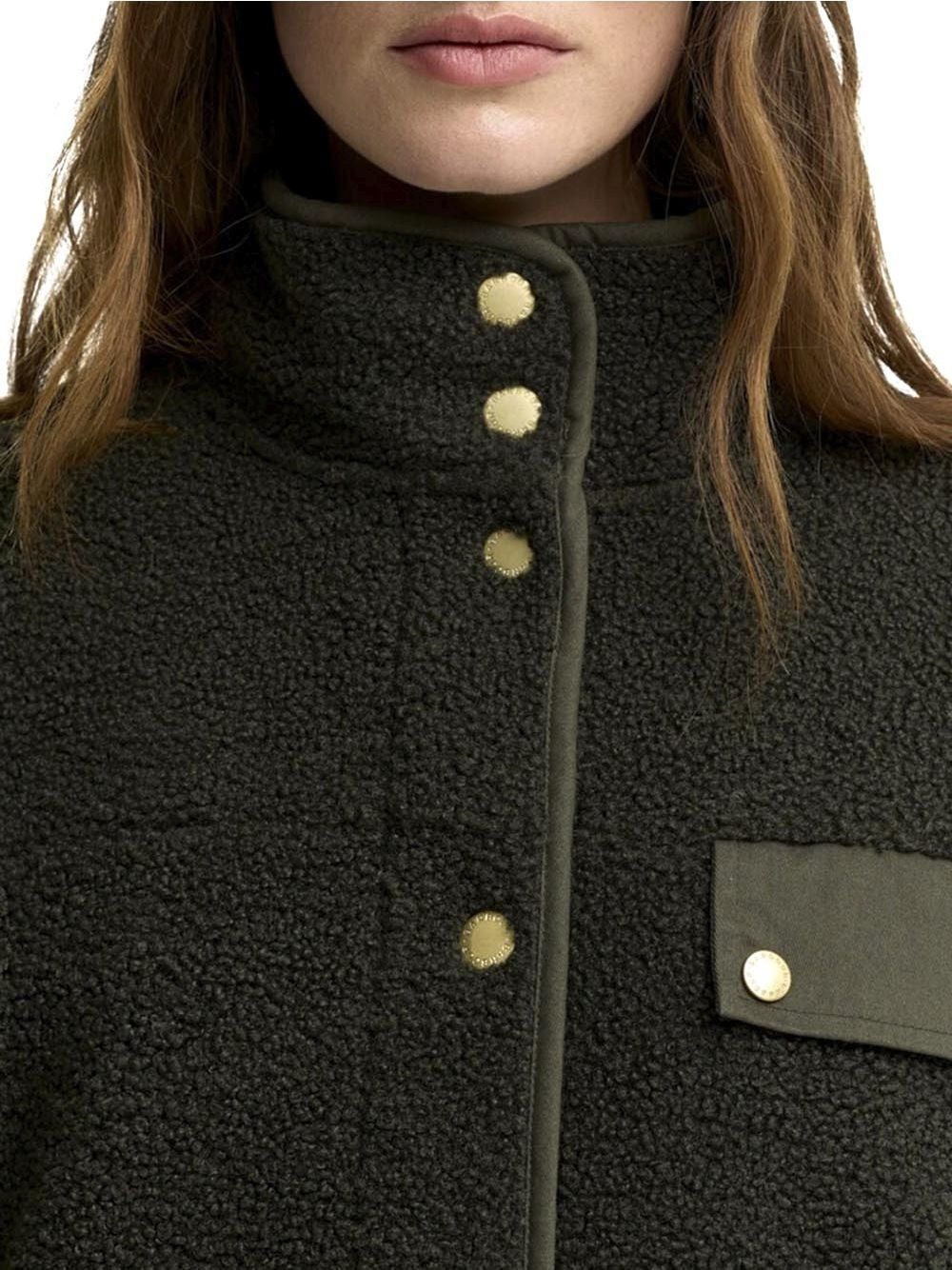Pile Barbour mabel fleece Donna - Oliva