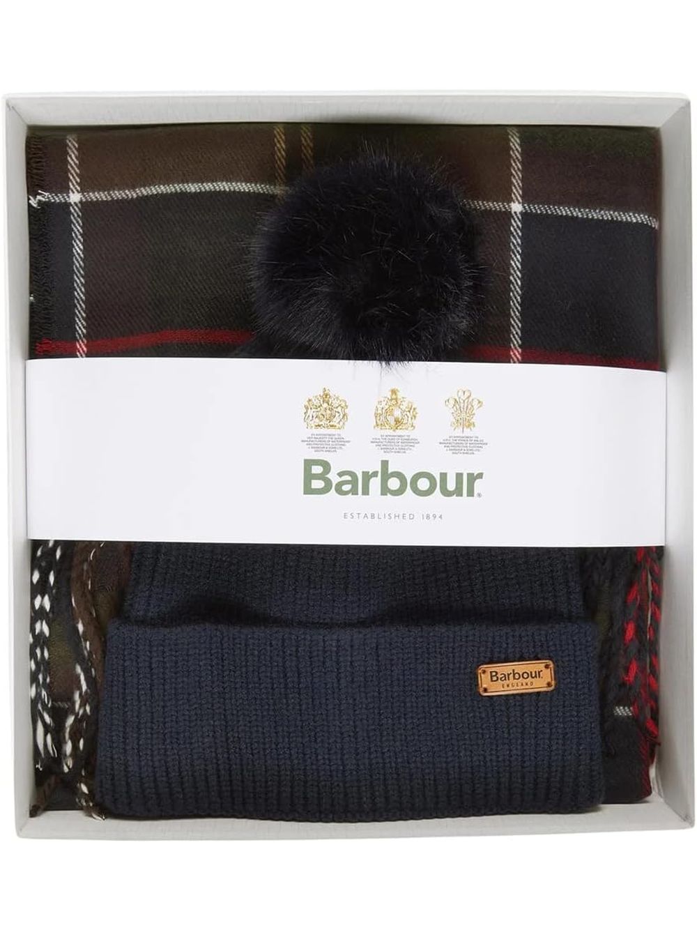 Set Barbour dover beanie & hales scarf Donna - Multicolore