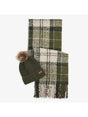 Set Barbour saltburn beanie & tartan scarf Donna - Verde