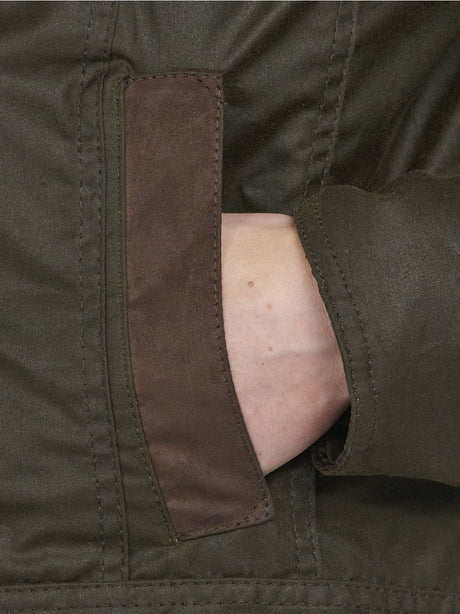 Giubbotto Barbour bower wax Donna - Oliva