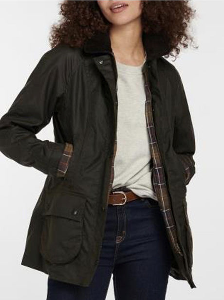 Giubbotto Barbour classic beadnell Donna - Oliva