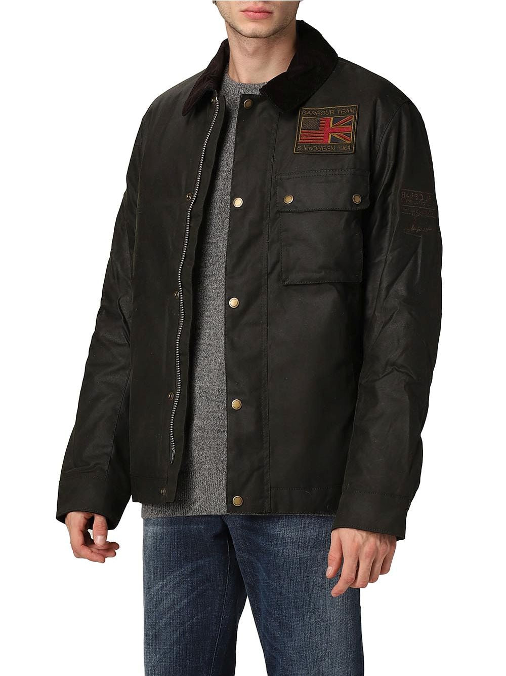Giubbotto Barbour workers wax Uomo - Verde