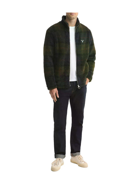 Felpa Barbour tartan fleece zip Uomo - Blu
