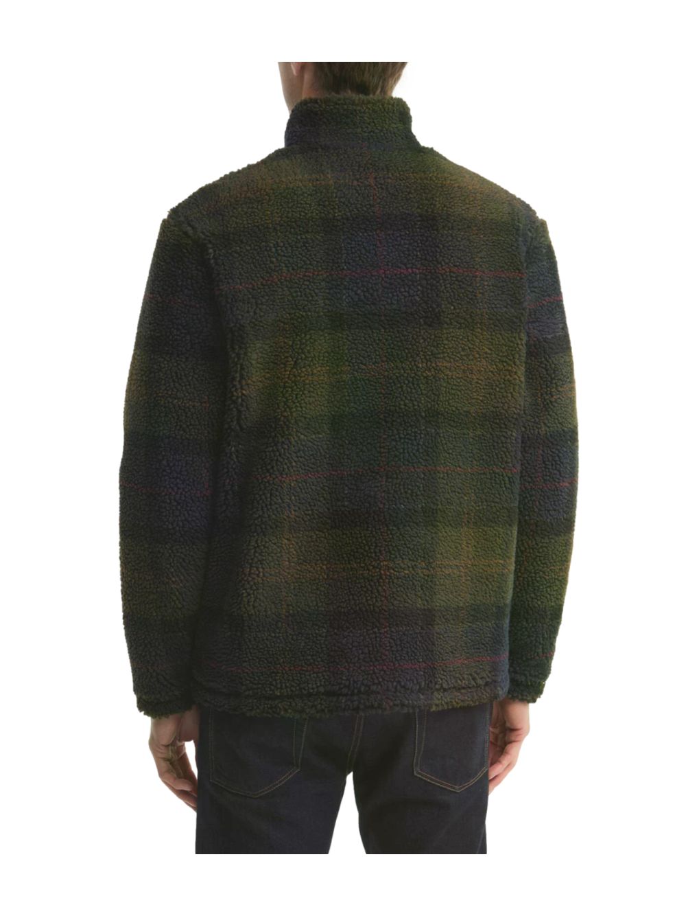 Felpa Barbour tartan fleece zip Uomo - Blu