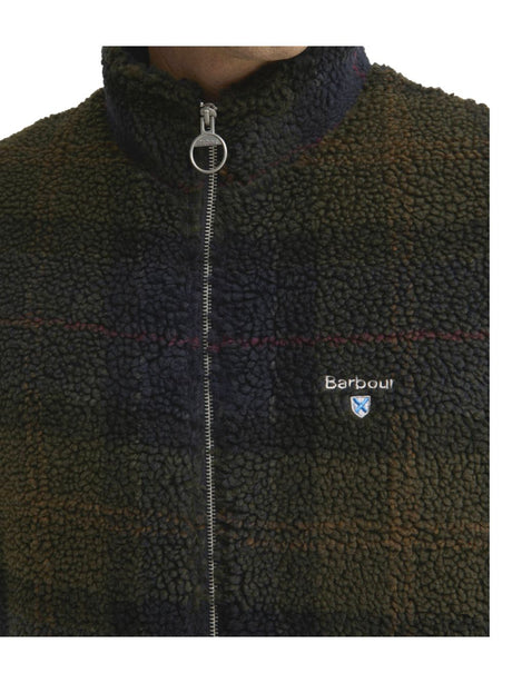 Felpa Barbour tartan fleece zip Uomo - Blu
