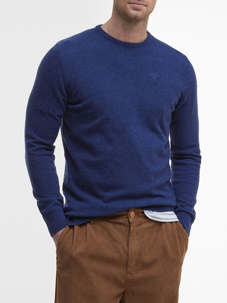 Pullover Barbour essential l/wool Uomo - Blu
