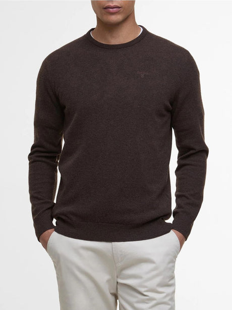 Pullover Barbour essential l/wool Uomo - Marrone