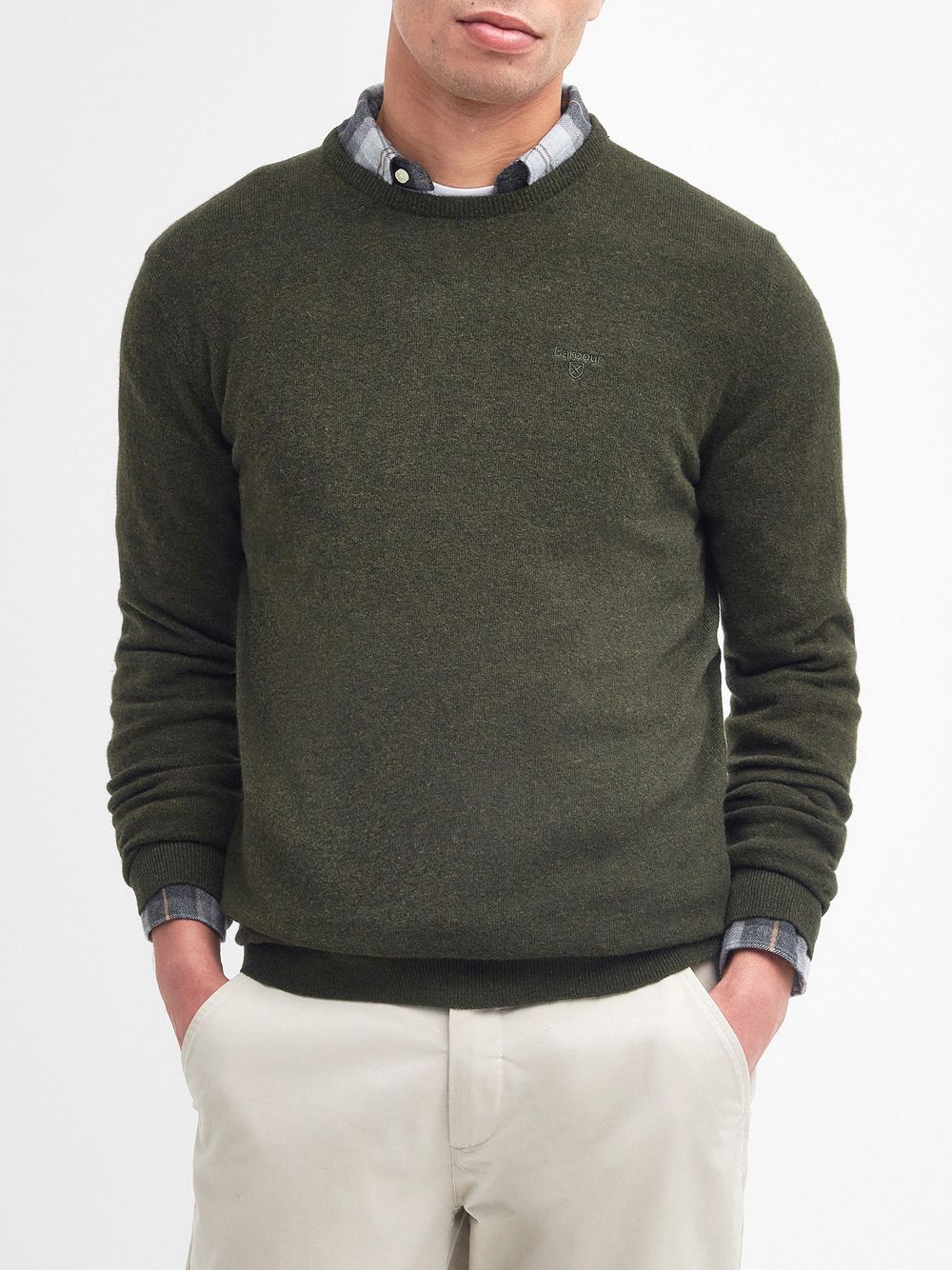 Pullover Barbour essential l/wool Uomo - Verde