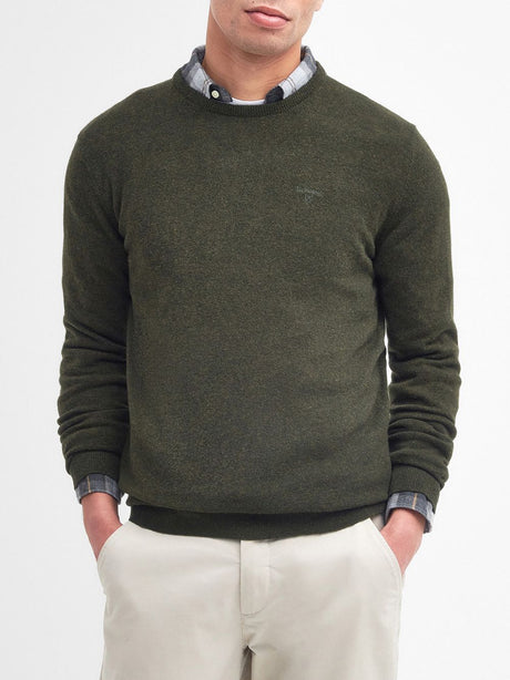 Pullover Barbour essential l/wool Uomo - Verde