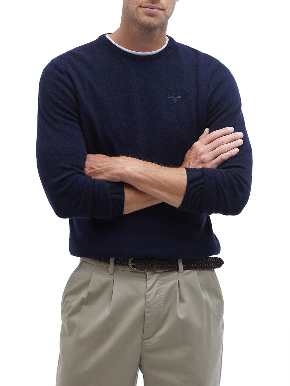 Pullover Barbour essential l/wool Uomo - Navy