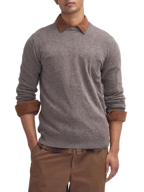 Pullover Barbour essential l/wool Uomo - Avorio