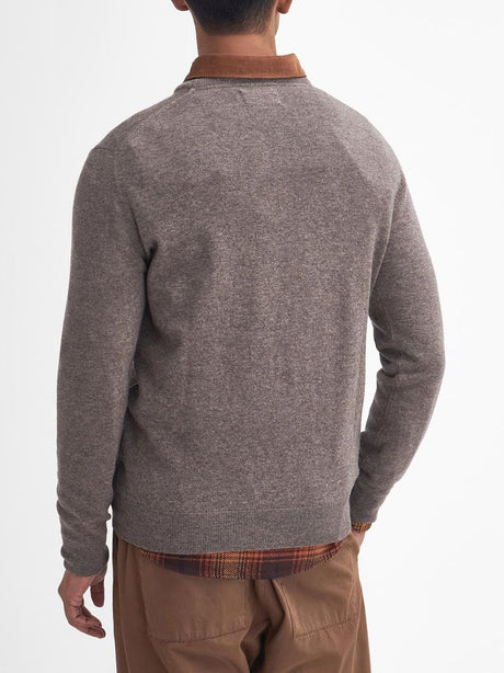 Pullover Barbour essential l/wool Uomo - Avorio
