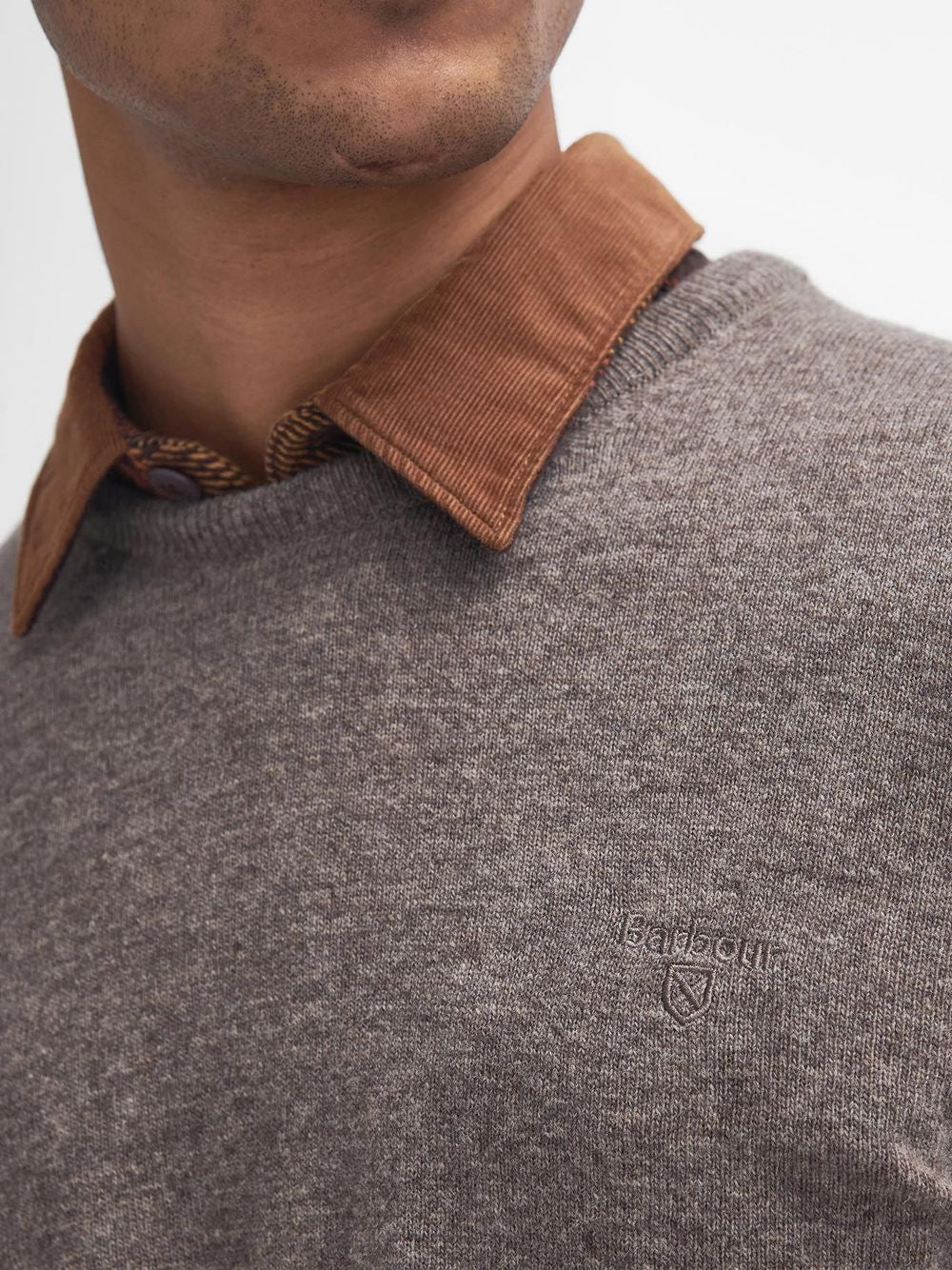 Pullover Barbour essential l/wool Uomo - Avorio