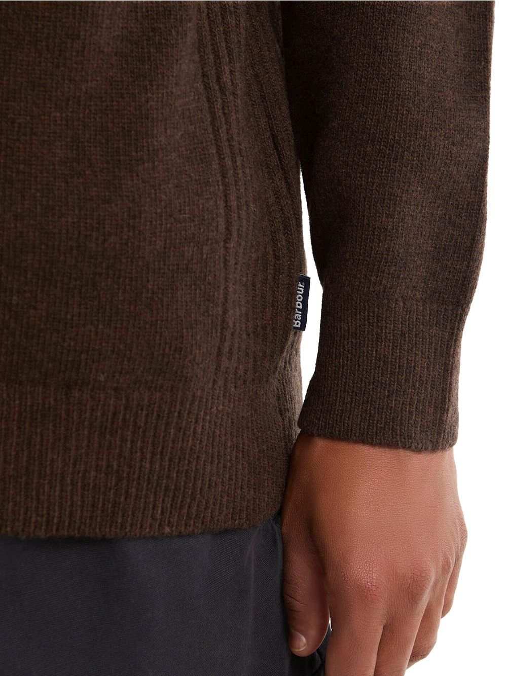 Pullover Barbour holden half zip Uomo - Marrone