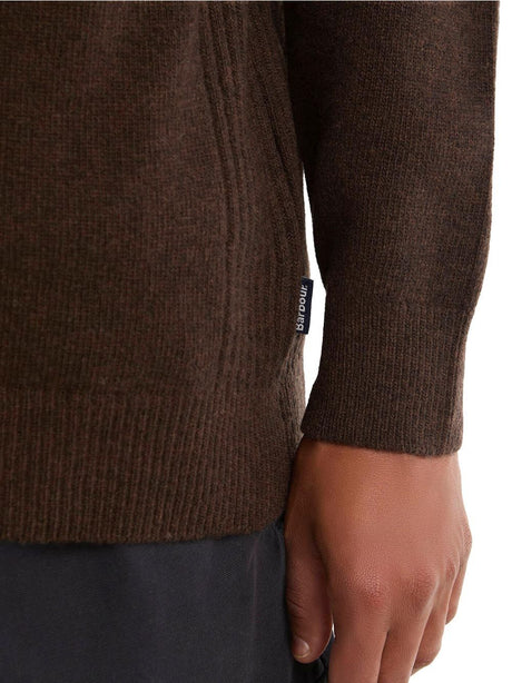 Pullover Barbour holden half zip Uomo - Marrone