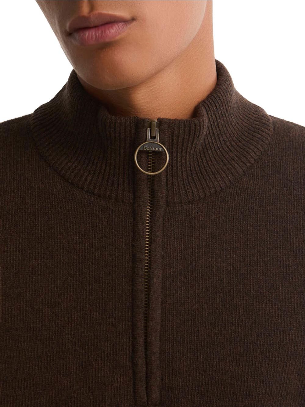 Pullover Barbour holden half zip Uomo - Marrone