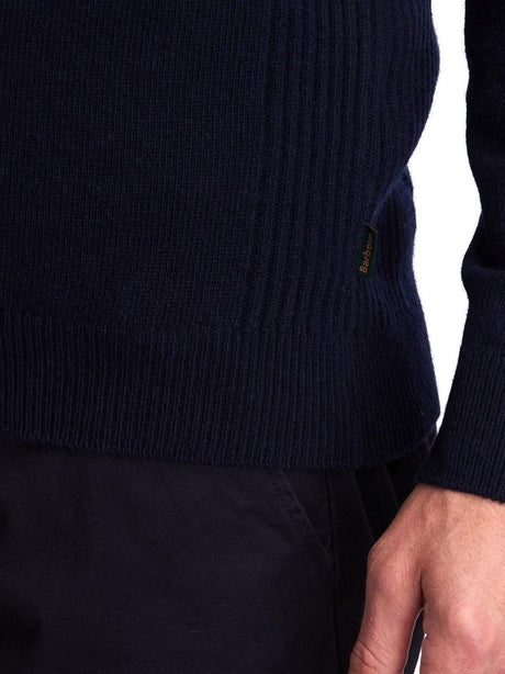 Pullover Barbour holden half zip Uomo - Blu