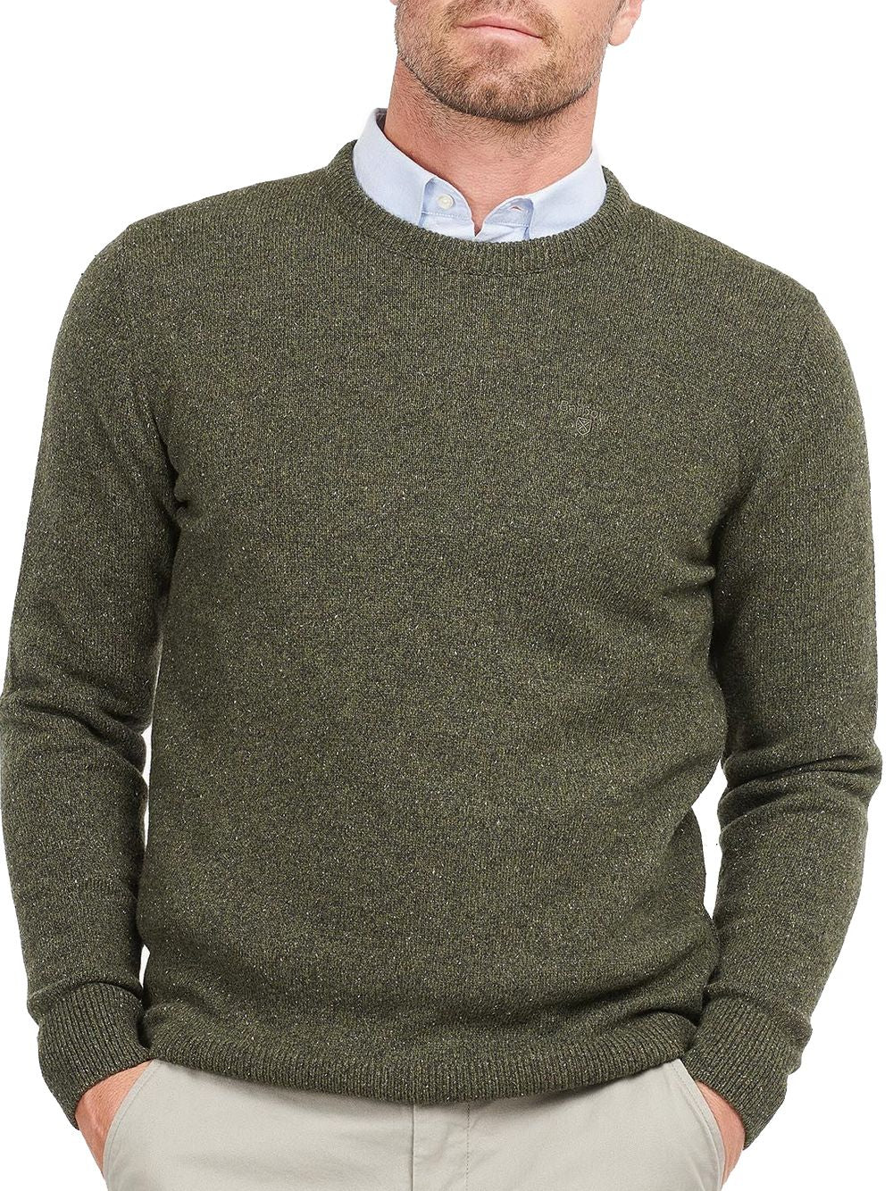 Pullover Barbour essential tisbury crew Uomo - Verde