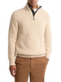Pullover Barbour essential fleck hal zip Uomo - Bianco